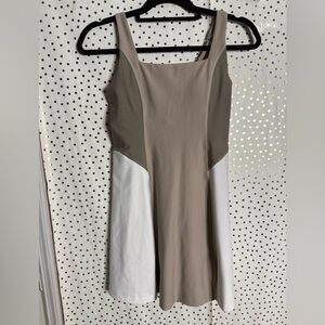 YPB Tan and White Dress